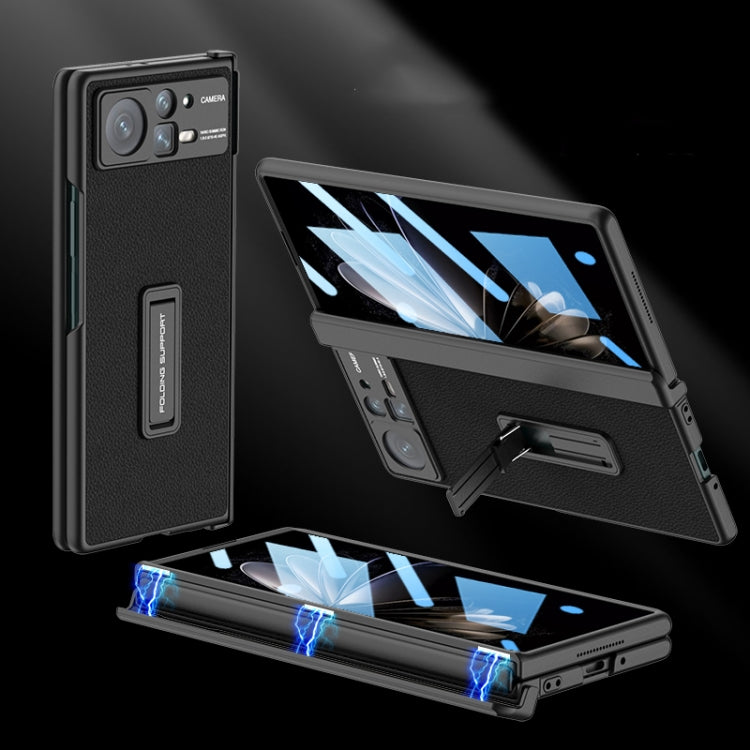 For Xiaomi Mix Fold 2 GKK Magnetic Hinge Flip Leather Phone Case with Holder