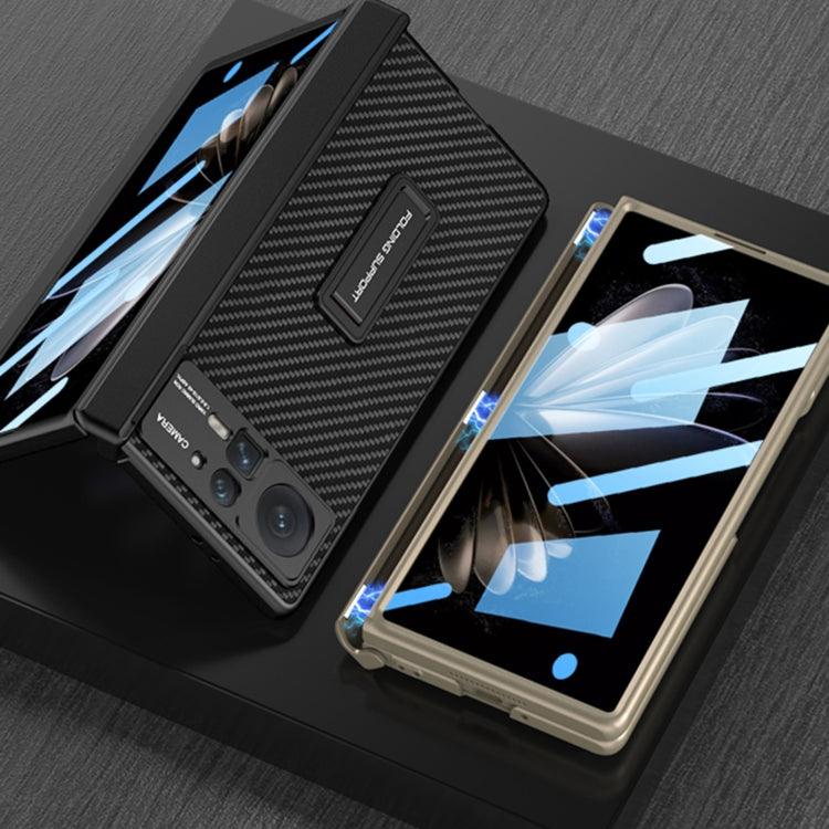 For Xiaomi Mix Fold 2 GKK Magnetic Hinge Flip Leather Phone Case with Holder