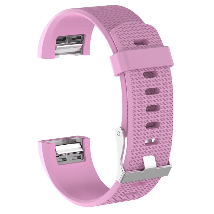 For Fitbit Charge 2 Common Texture Silicone Replacement Wrist Strap Watchband with Buckle