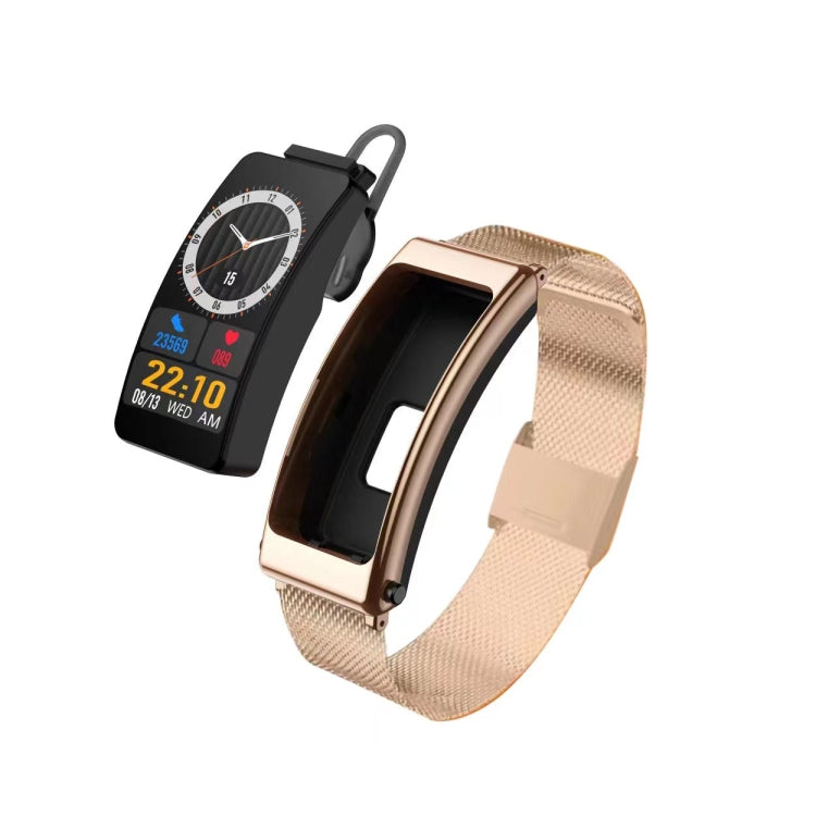K13 1.14 inch Steel Band Earphone Detachable Smart Watch Support Bluetooth Call