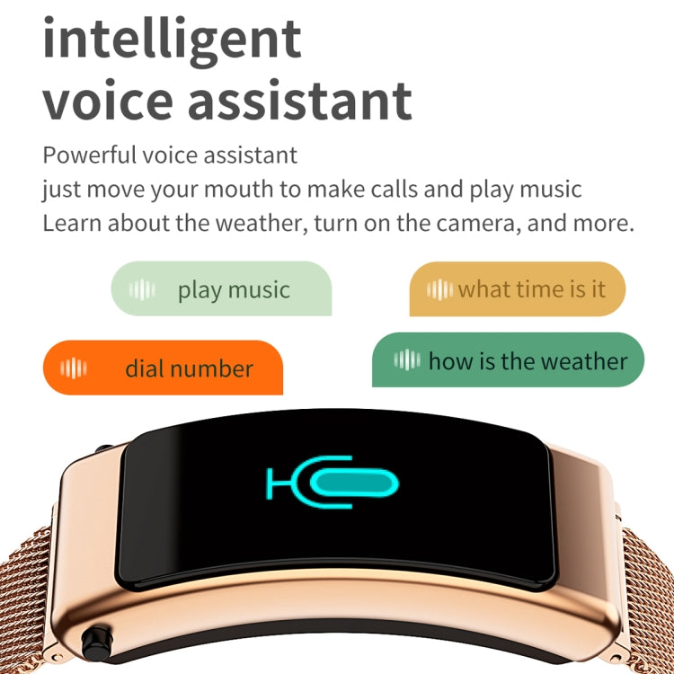 K50 1.08 inch Silicone Band Earphone Detachable IP67 Waterproof Smart Watch Support Bluetooth Call