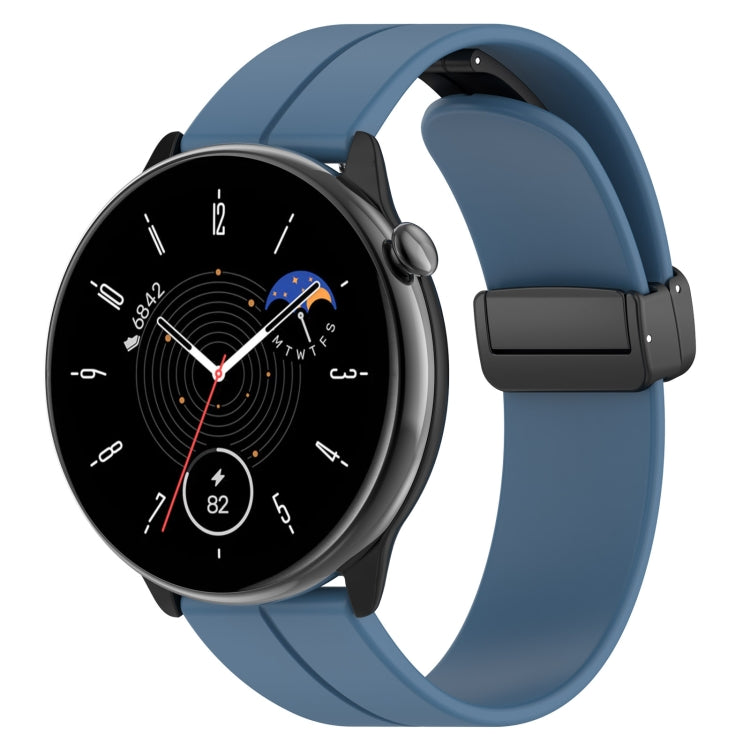 Magnetic Fold Clasp Black Buckle Silicone Watch Band