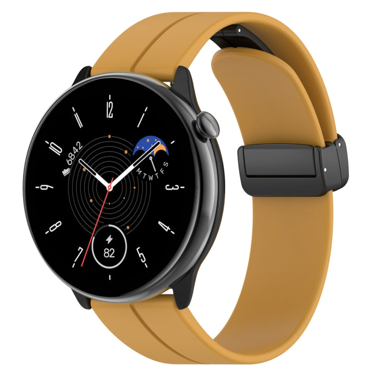 Magnetic Fold Clasp Black Buckle Silicone Watch Band