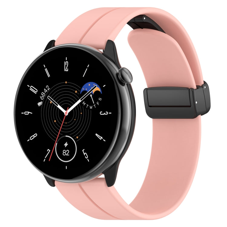 Magnetic Fold Clasp Black Buckle Silicone Watch Band