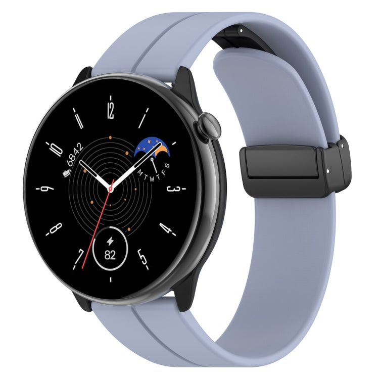 Magnetic Fold Clasp Black Buckle Silicone Watch Band
