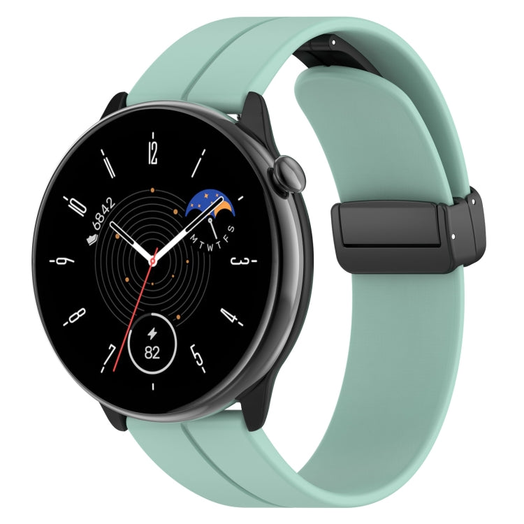 Magnetic Fold Clasp Black Buckle Silicone Watch Band