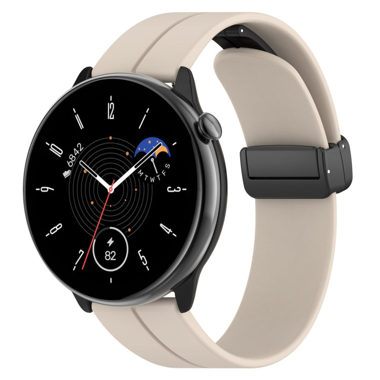 Magnetic Fold Clasp Black Buckle Silicone Watch Band