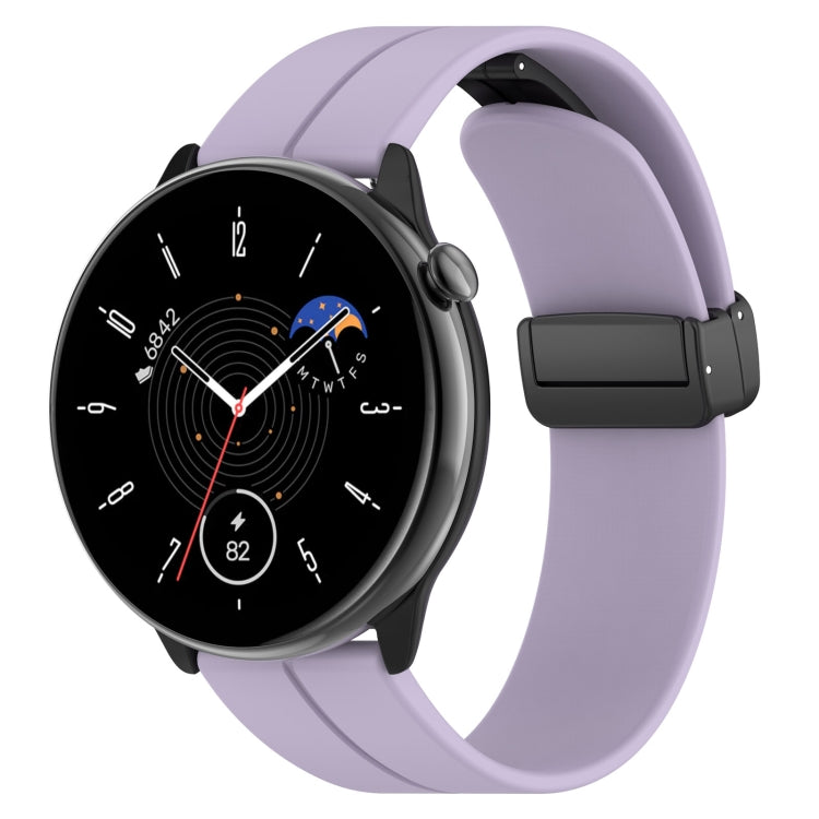 Magnetic Fold Clasp Black Buckle Silicone Watch Band