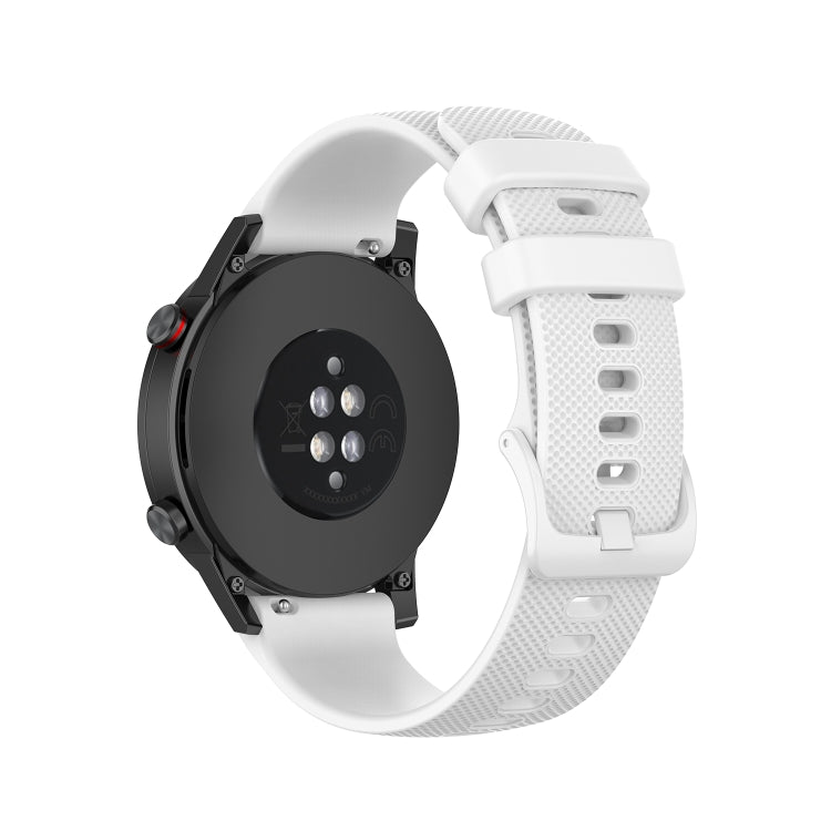 22mm Small Plaid Texture Silicone Watch Band