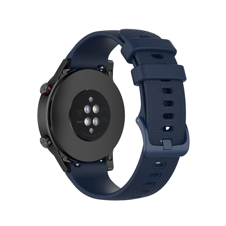 22mm Small Plaid Texture Silicone Watch Band