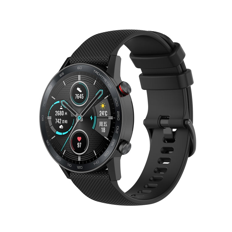 22mm Small Plaid Texture Silicone Watch Band