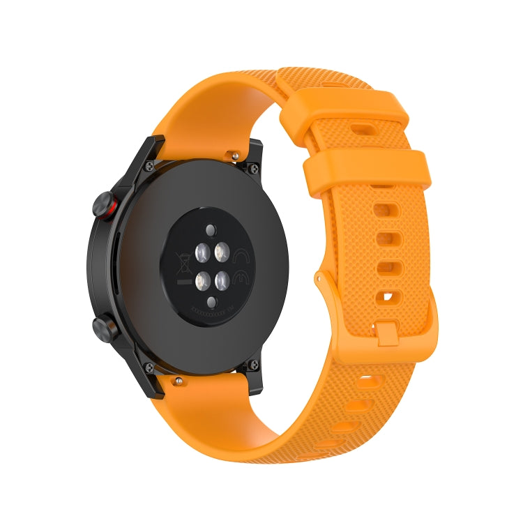 22mm Small Plaid Texture Silicone Watch Band