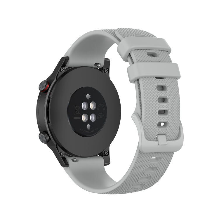 22mm Small Plaid Texture Silicone Watch Band