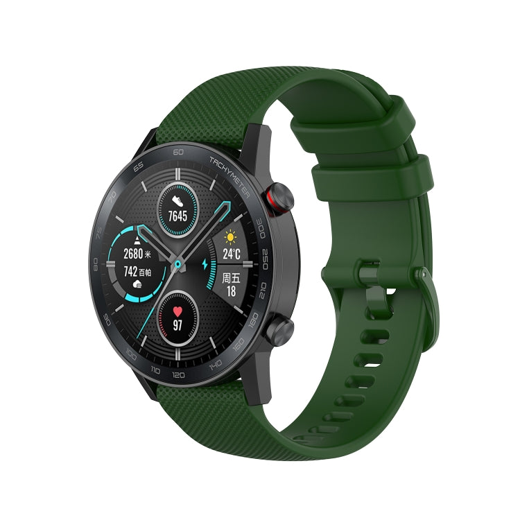 22mm Small Plaid Texture Silicone Watch Band
