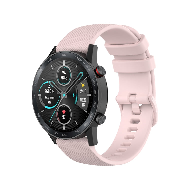 22mm Small Plaid Texture Silicone Watch Band