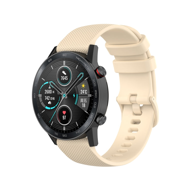 22mm Small Plaid Texture Silicone Watch Band