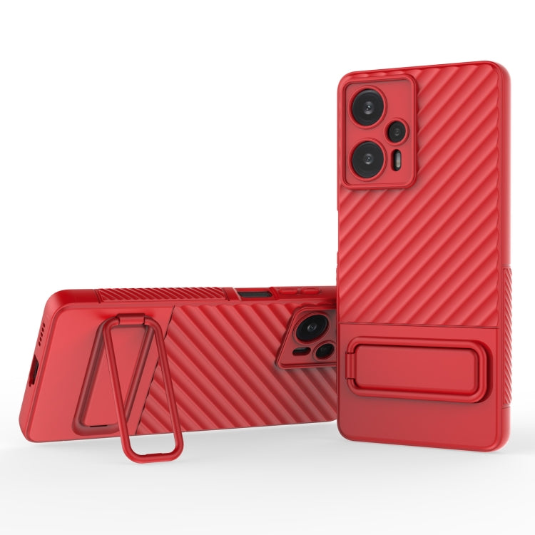 Wavy Texture TPU Phone Case with Lens Film