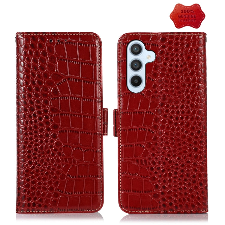 Crocodile Top Layer Cowhide Leather Phone Case