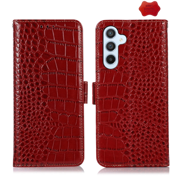 Crocodile Top Layer Cowhide Leather Phone Case
