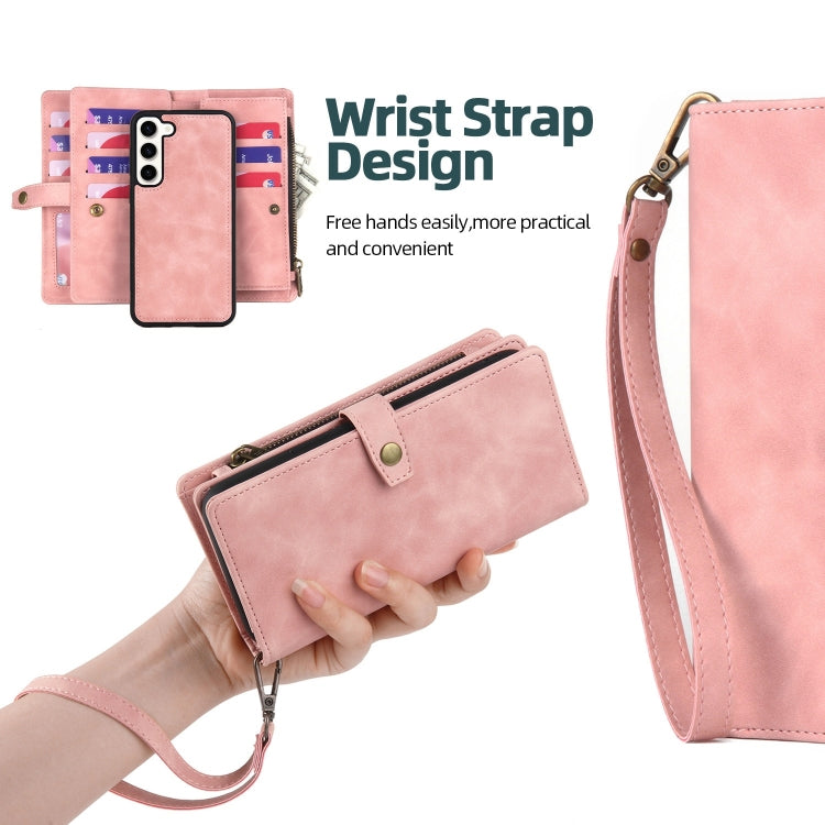 Zipper Wallet Magnetic Detachable Leather Phone Case