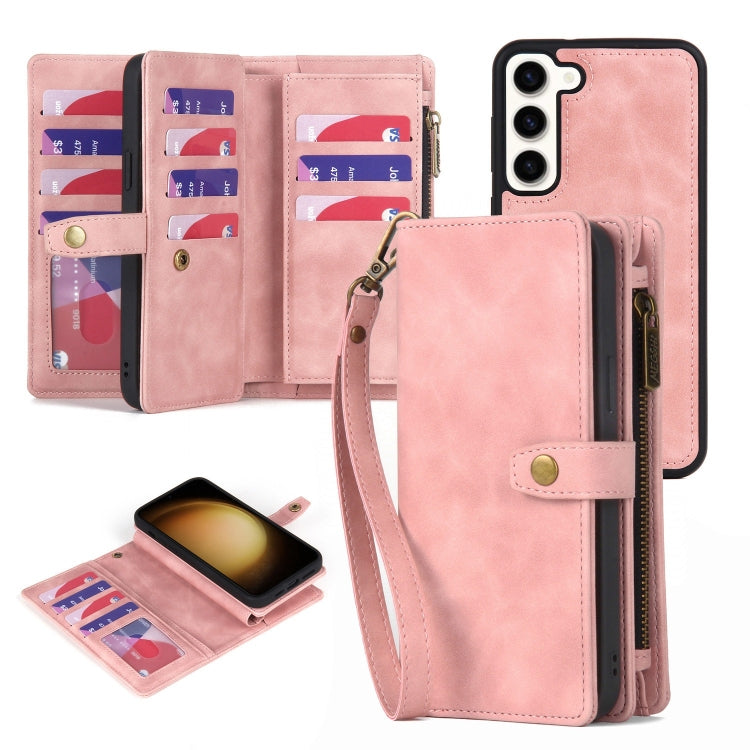 Zipper Wallet Magnetic Detachable Leather Phone Case