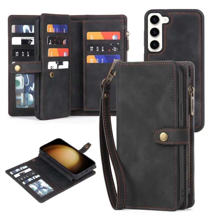 Zipper Wallet Magnetic Detachable Leather Phone Case