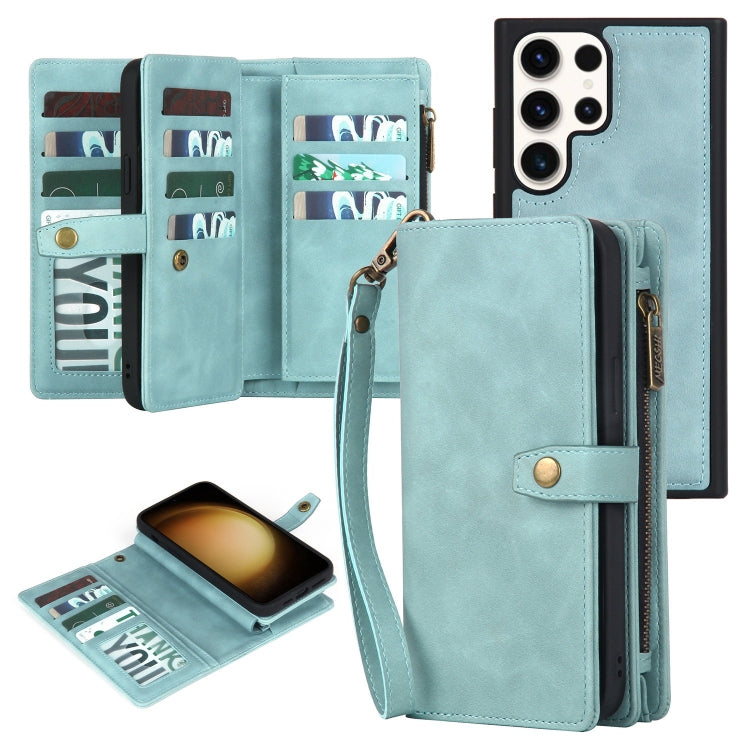 Zipper Wallet Magnetic Detachable Leather Phone Case