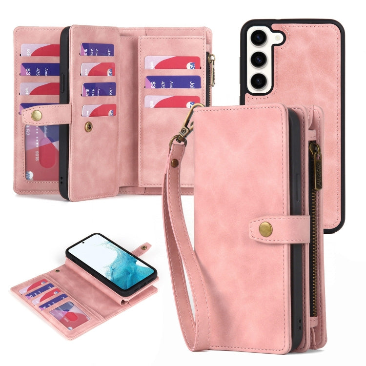 Zipper Wallet Magnetic Detachable Leather Phone Case