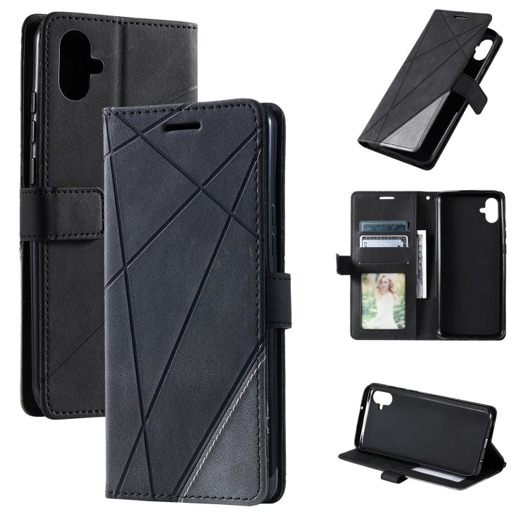 Skin Feel Splicing Leather Phone Case