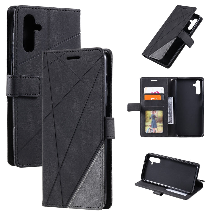 Skin Feel Splicing Leather Phone Case