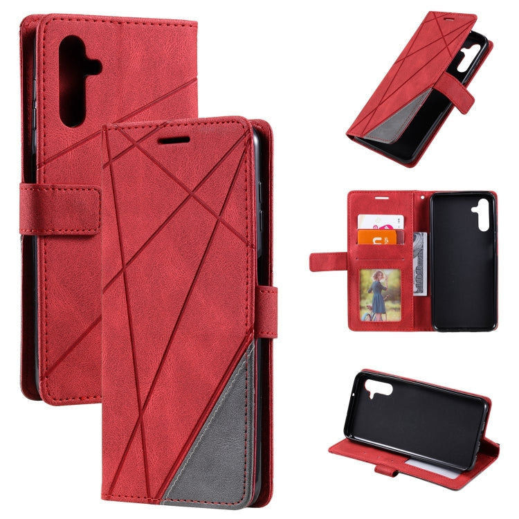 Skin Feel Splicing Leather Phone Case