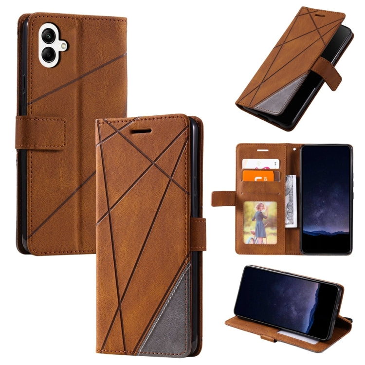 Skin Feel Splicing Leather Phone Case