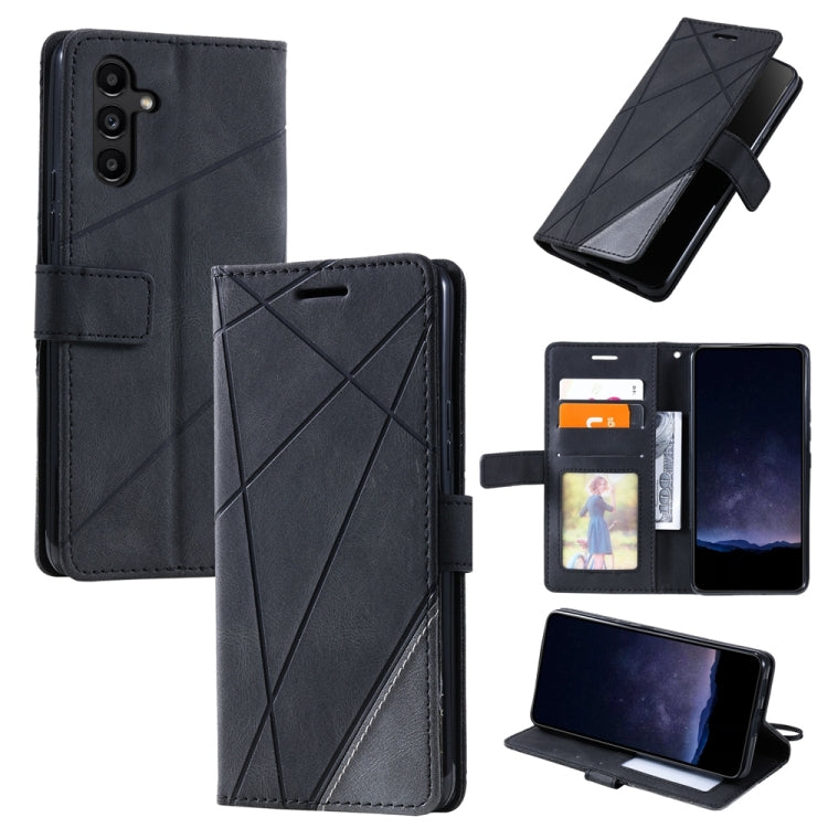 Skin Feel Splicing Leather Phone Case