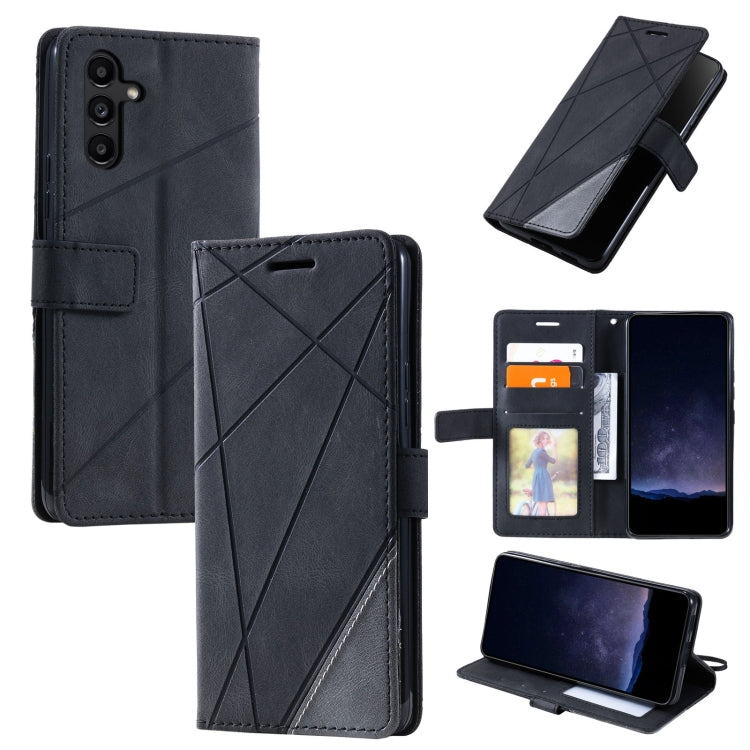 Skin Feel Splicing Leather Phone Case