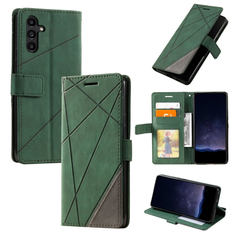 Skin Feel Splicing Leather Phone Case