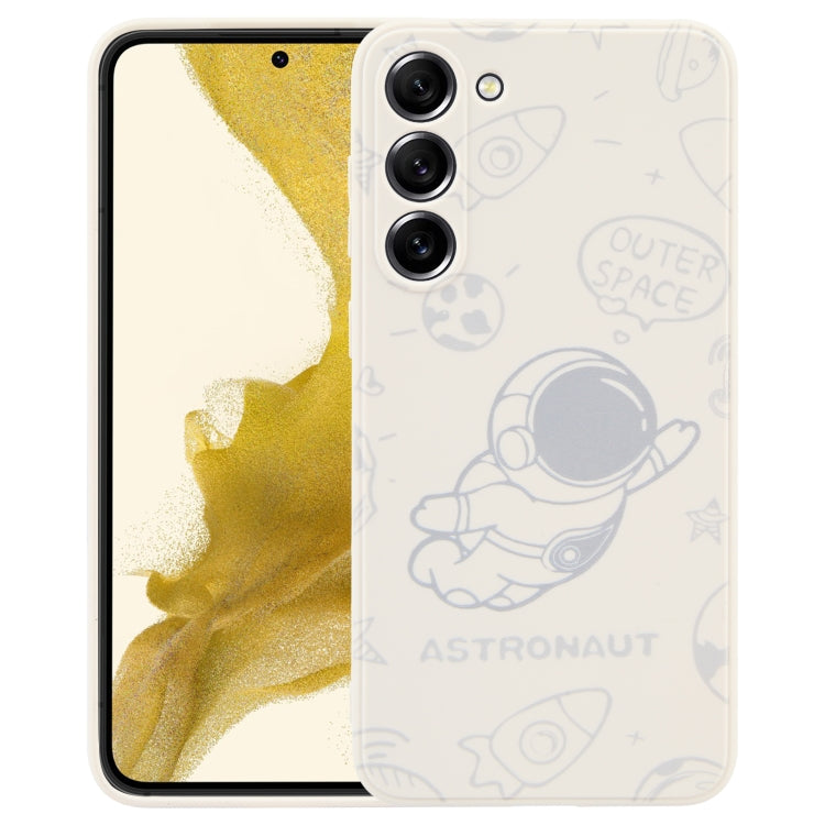 Astronaut Pattern Silicone Straight Edge Phone Case