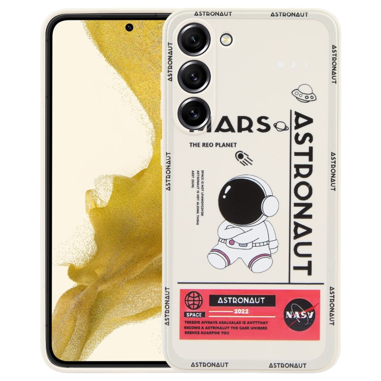 Astronaut Pattern Silicone Straight Edge Phone Case