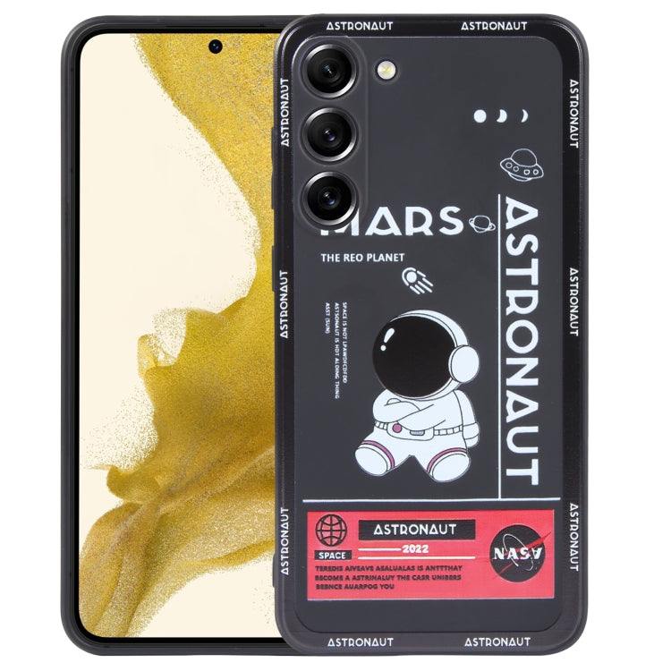 Astronaut Pattern Silicone Straight Edge Phone Case