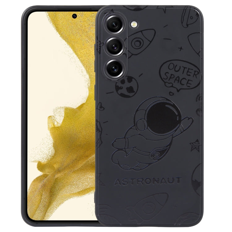 Astronaut Pattern Silicone Straight Edge Phone Case