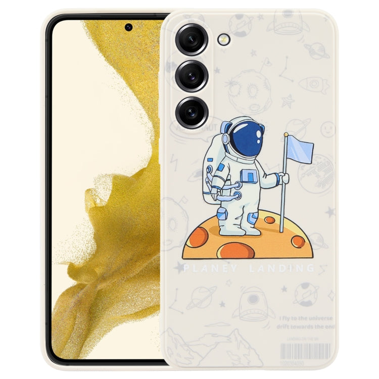 Astronaut Pattern Silicone Straight Edge Phone Case