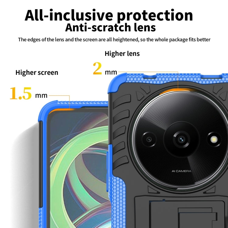 Tire Texture TPU + PC Phone Case with Holder