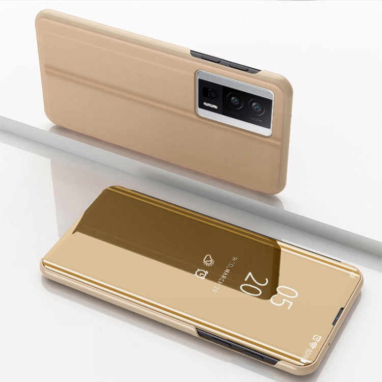 Plated Mirror Kickstand Flip Leather Phone Case