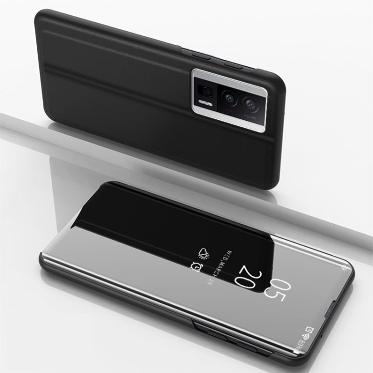 Plated Mirror Kickstand Flip Leather Phone Case