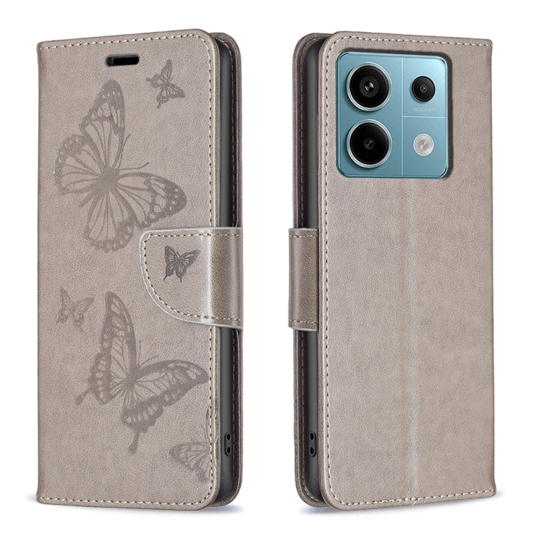 Two Butterflies Embossing Leather Phone Case