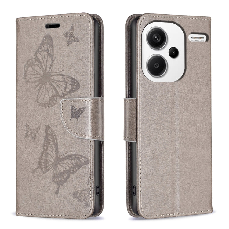 Two Butterflies Embossing Leather Phone Case
