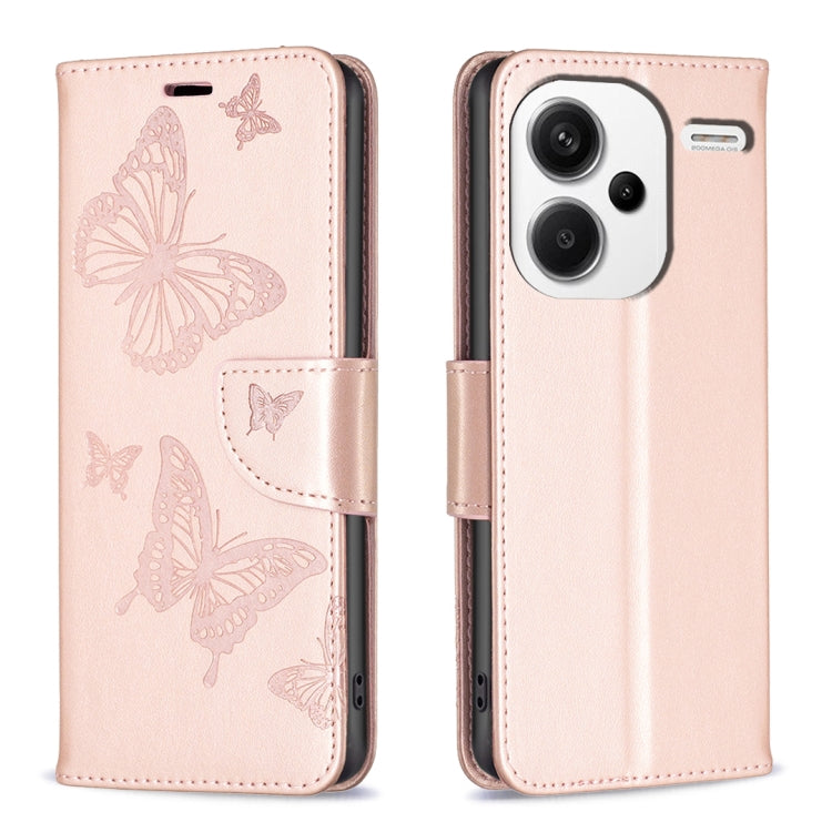 Two Butterflies Embossing Leather Phone Case