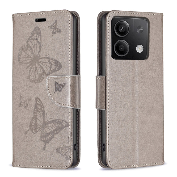 Two Butterflies Embossing Leather Phone Case