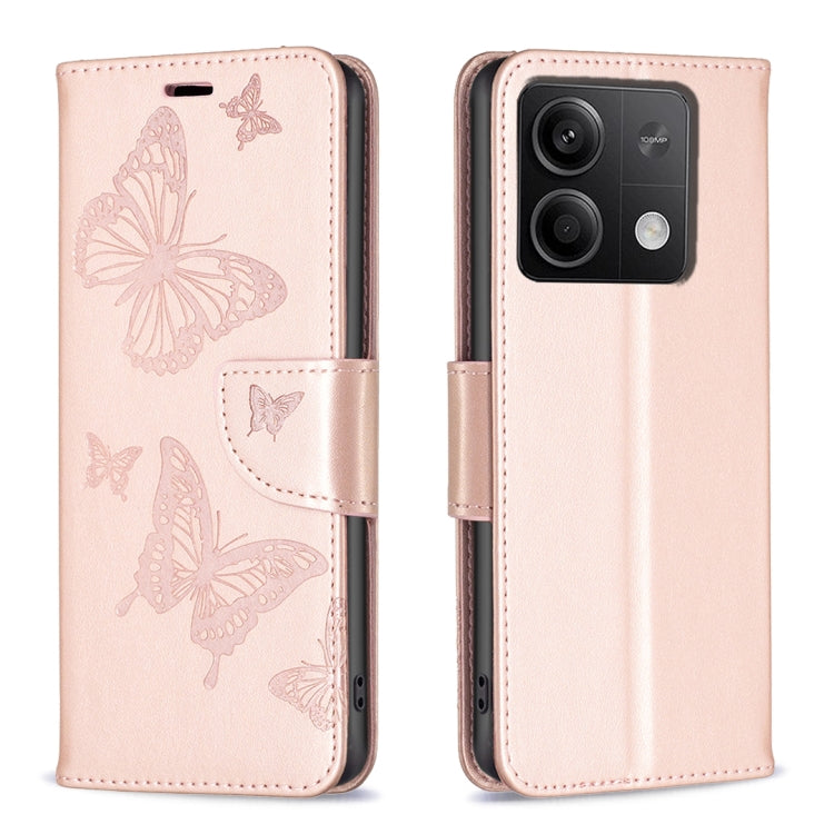 Two Butterflies Embossing Leather Phone Case