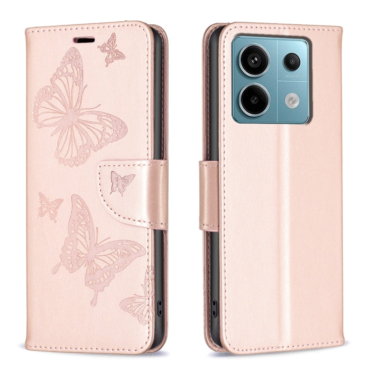 Two Butterflies Embossing Leather Phone Case