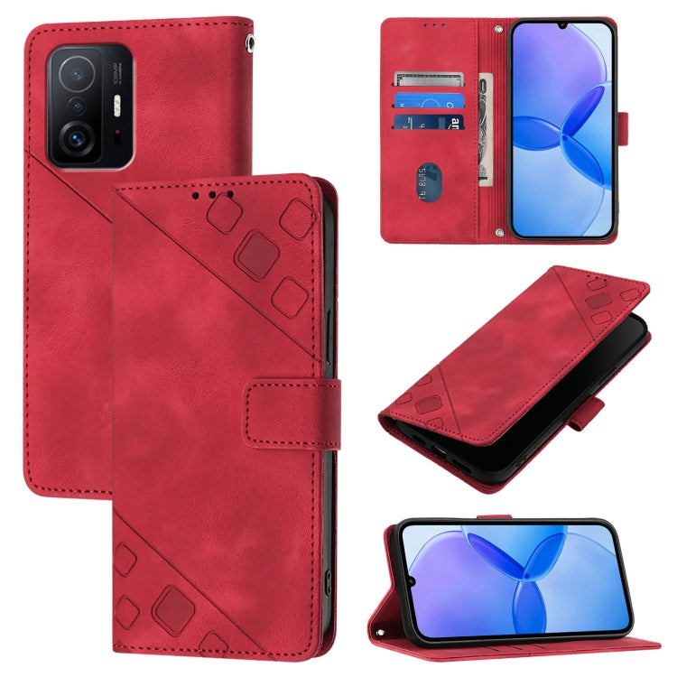 Skin Feel Embossed Leather Phone Case
